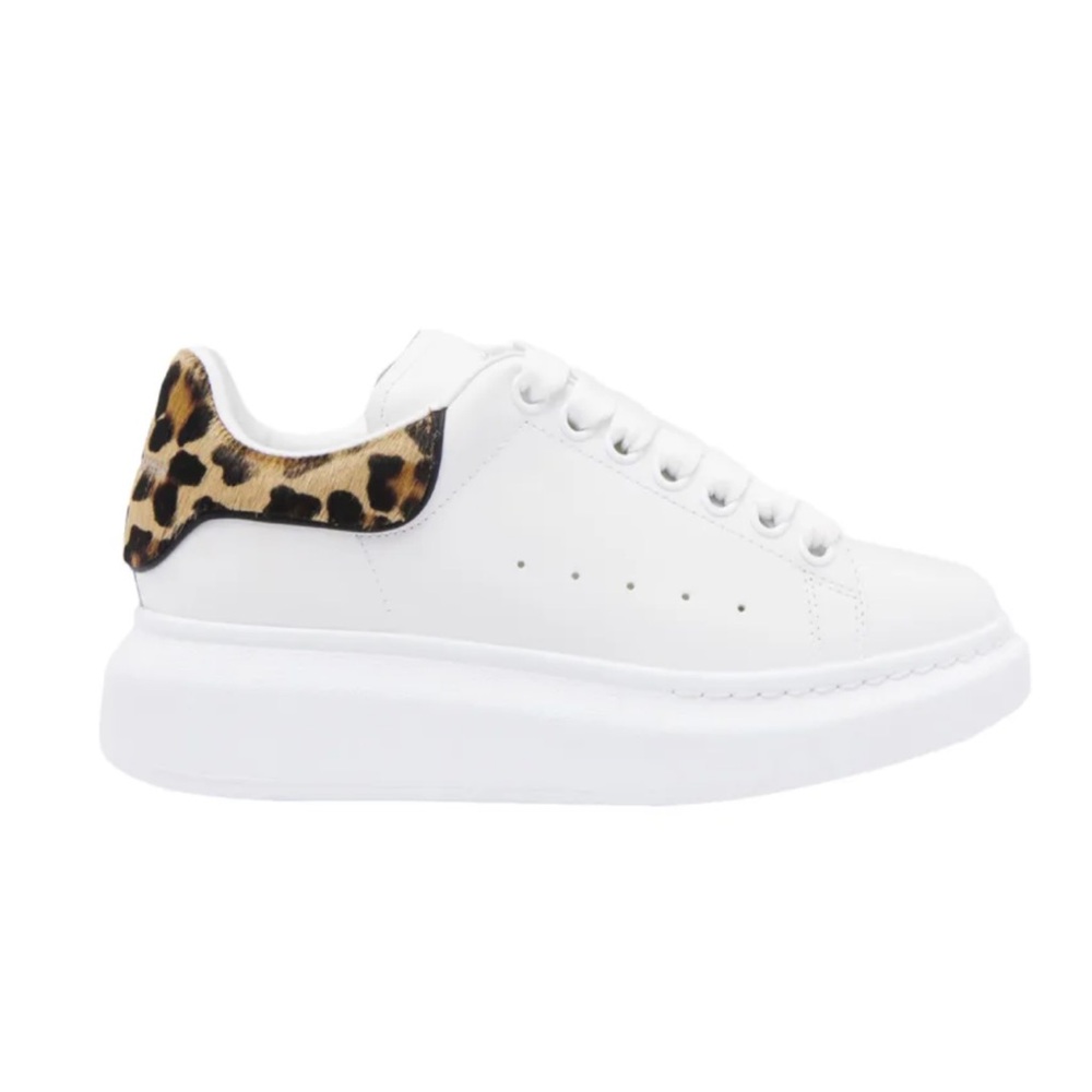 NWT ALEXANDER MCQUEEN OVERSIZED SNEAKERS IN LEOPARD PONY HAIR SZ 38.5